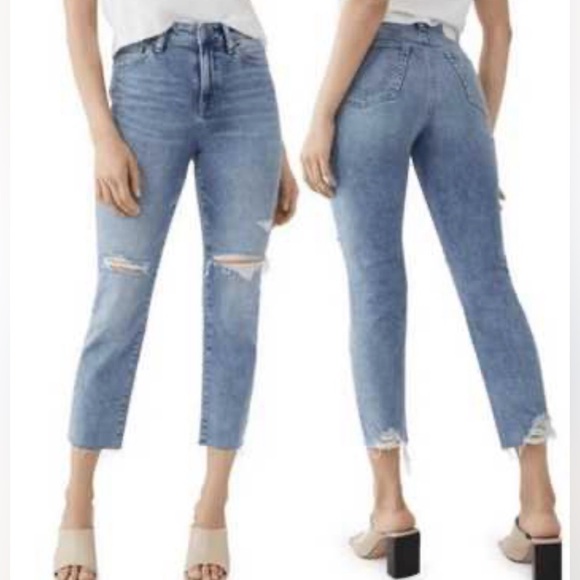 True Religion Denim - True Religion Starr Mid Rise Cropped Straight Bite Out Women's Jeans Size 28